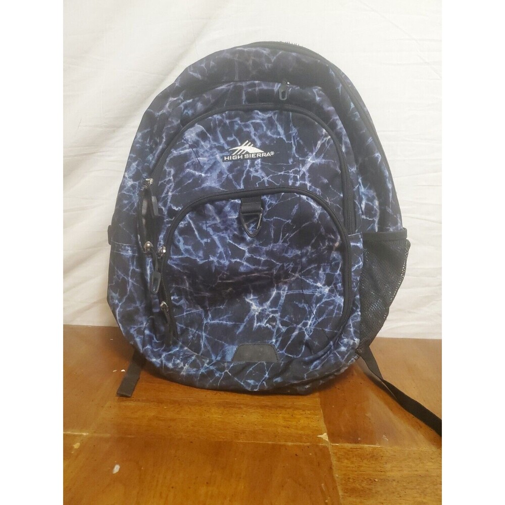 High Sierra Swoop Backpack Bookbag 17" Laptop Pocket Urban Decay Blue Swirl